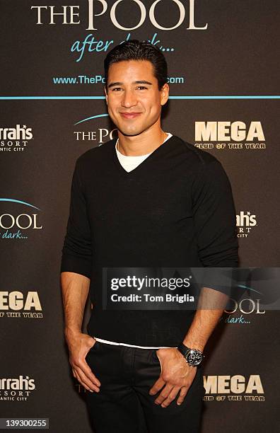 Mario Lopez visits The Pool After Dark at Harrah's Resort on Saturday February 18, 2012 in Atlantic City, New Jersey.