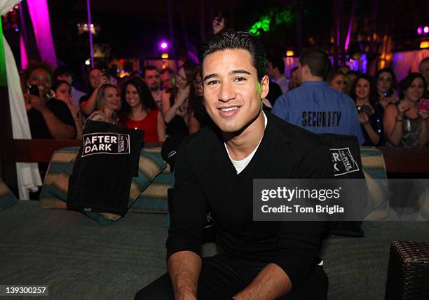 Mario Lopez visits The Pool After Dark at Harrah's Resort on Saturday February 18, 2012 in Atlantic City, New Jersey.