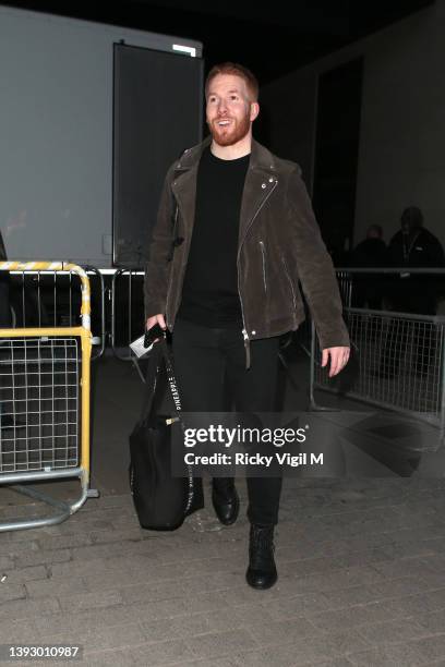 Neil Jones seen leaving BBC after Strictly Come Dancing's 2022 professional dancers performance outside The One Show set on April 22, 2022 in London,...