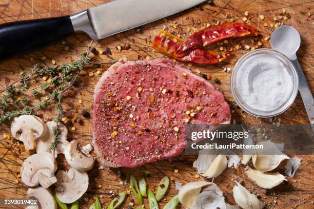 velveting an inside round steak - tenderizer stock pictures, royalty-free photos & images