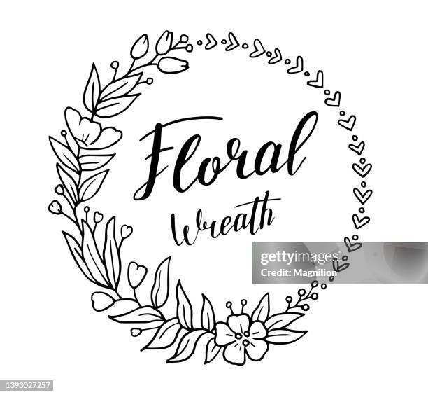 floral wreath - daisy chain stock illustrations