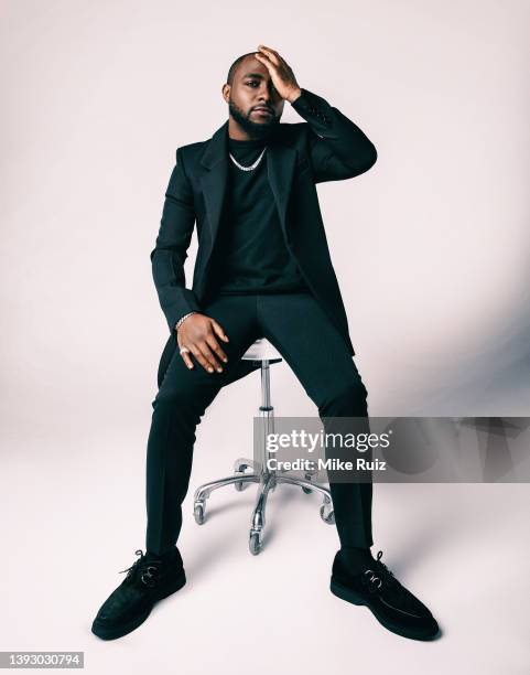 Singer/songwriter Davido is photographed for L'Officiel Australia on August 10, 2020 in New York City. PUBLISHED IMAGE.