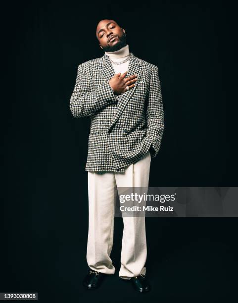 Singer/songwriter Davido is photographed for L'Officiel Australia on August 10, 2020 in New York City. PUBLISHED IMAGE.