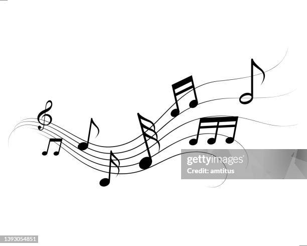 musical notes - musical symbol stock illustrations