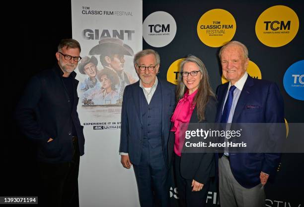 Special guests Paul Thomas Anderson, Steven Spielberg, Margret Bodde, and George Stevens Jr. Attend the screening of "Giant" during the 2022 TCM...