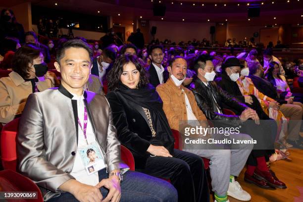 Adrian Teh, Josie Ho, Conroy Chan, Kim Chan and Jim Chim attend the 24th annual Far East Film Festival to premiere "Finding Bliss: Fire and Ice" on...