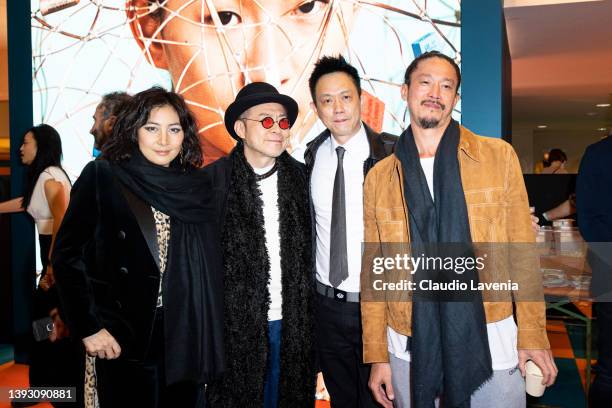 Josie Ho, Jim Chim, Kim Chan and Conroy Chan attend the 24th annual Far East Film Festival to premiere "Finding Bliss: Fire and Ice" on April 22,...