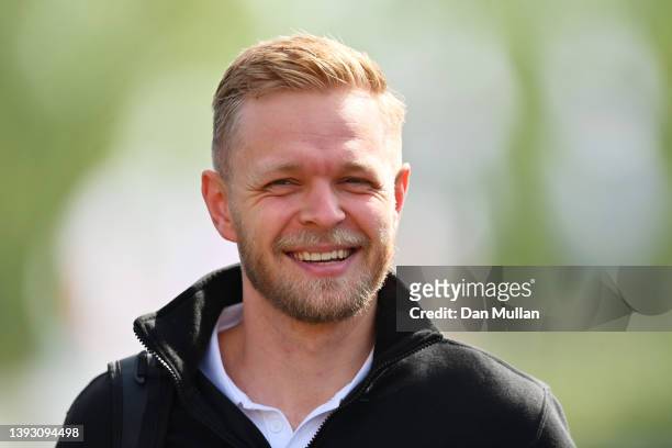 Kevin Magnussen of Denmark and Haas F1 walks in the Paddock prior to practice ahead of the F1 Grand Prix of Emilia Romagna at Autodromo Enzo e Dino...
