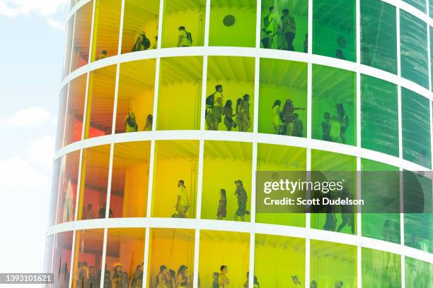 View of atmosphere and art installations during Week 2, Day 1 of the Coachella Valley Music & Arts Festival on April 22, 2022 in Indio, California.