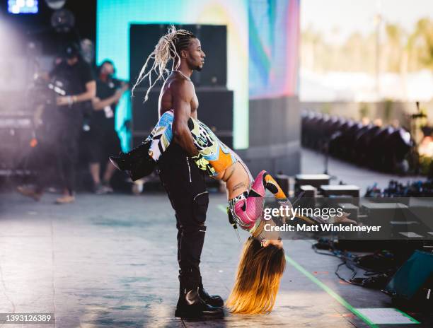 Anitta performs onstage at the 2022 Coachella Valley Music and Arts Festival on April 22, 2022 in Indio, California.