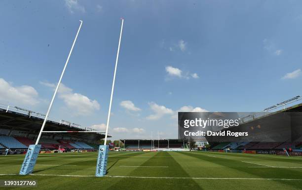 General view of Twickenham Stoop prior to the Gallagher Premiership Rugby match between Harlequins and Leicester Tigers at Twickenham Stoop on April...