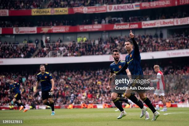 Cristiano Ronaldo of Manchester United c during the Premier League match between Arsenal and Manchester United at Emirates Stadium on April 23, 2022...