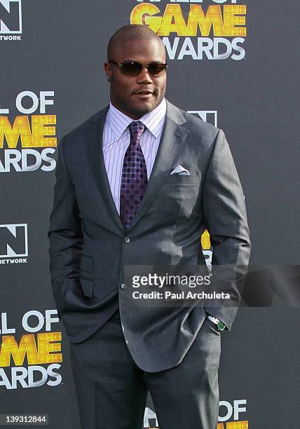 Player Michael Robinson attends the 2nd annual Cartoon Network Hall Of Game Awards at The Barker Hanger on February 18, 2012 in Santa Monica,...