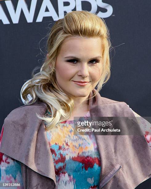 Recording Artist Ashlee Keating attends the 2nd annual Cartoon Network Hall Of Game Awards at The Barker Hanger on February 18, 2012 in Santa Monica,...