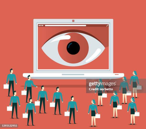 spyware - big brother orwellian concept stock illustrations