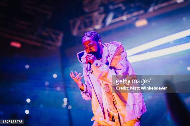 Big Sean performs at the 2022 Coachella Valley Music and Arts Festival on April 22, 2022 in Indio, California.