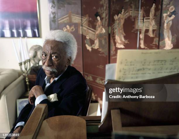 Portrait of American photographer Gordon Parks , 2005.