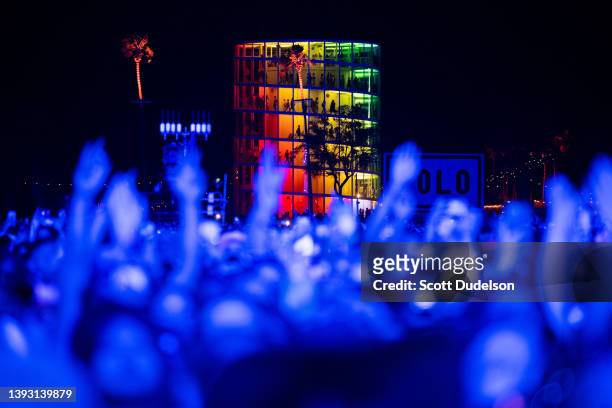 View of atmosphere and art installations during Week 2, Day 1 of the Coachella Valley Music & Arts Festival on April 22, 2022 in Indio, California.