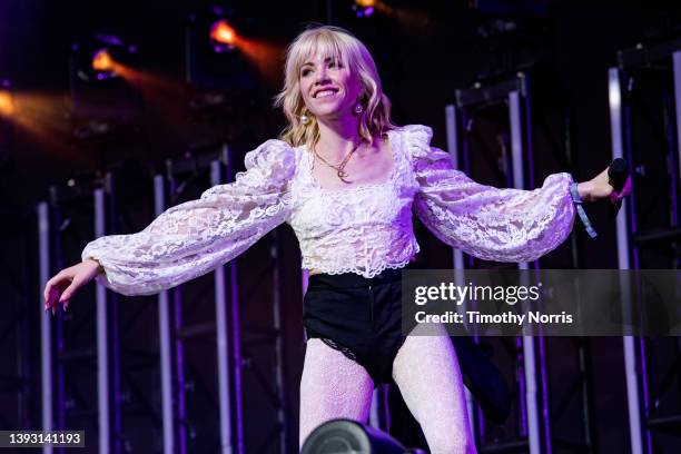 Carly Rae Jepsen performs at the 2022 Coachella Valley Music And Arts Festival on April 22, 2022 in Indio, California.