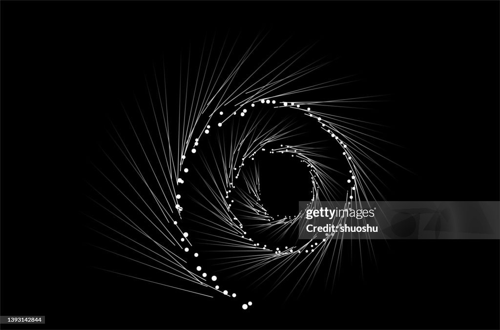 Abstract Radial Line Style Motion Spiral Sound Wave Pattern Design ...