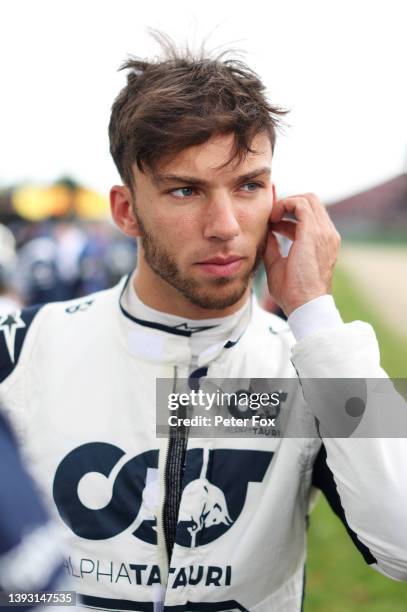 Pierre Gasly of France and Scuderia AlphaTauri prepares to drive on the grid during Sprint ahead of the F1 Grand Prix of Emilia Romagna at Autodromo...