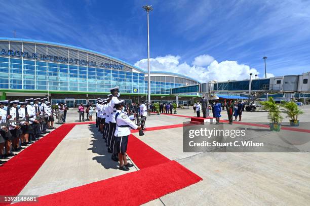 Prince Edward, Earl of Wessex, Sophie, Countess of Wessex and Governor-General of Saint Vincent and the Grenadines Her Excellency, Dame Susan Dougan...