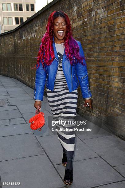 Azealia Banks sighting at London Fashion Week Autumn/Winter 2012 on February 19, 2012 in London, England.