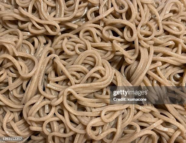 japanese buckwheat noodles “soba” - soba stock pictures, royalty-free photos & images