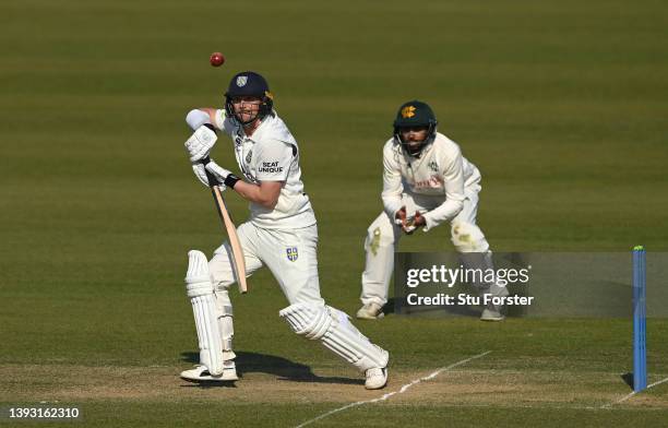 Durham batsman Scott Borthwick in batting action during day three of the LV= Insurance County Championship match between Durham and Nottinghamshire...