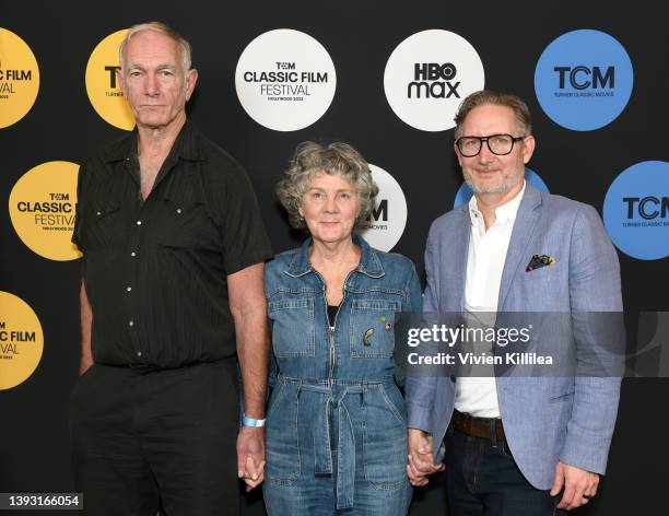 Special guests John Sayles and Maggie Renzi, and Managing Director of TCMFF Mark Wynns attend the screening of "Return of the Secaucus Seven" during...
