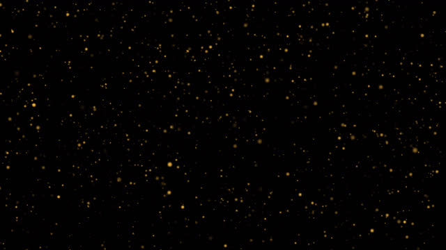 Falling golden glitter particles with alpha channel 4k