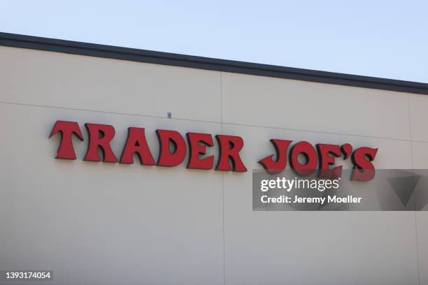 The exterior of a Trader Joe's store photographed on April 19, 2022 in Calabasas, California.