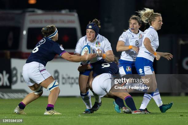 Melissa Bettoni of Italy \ia during the TikTok Women's Six Nations match between Italy and Scotland at Stadio Sergio Lanfranchi on April 23, 2022 in...