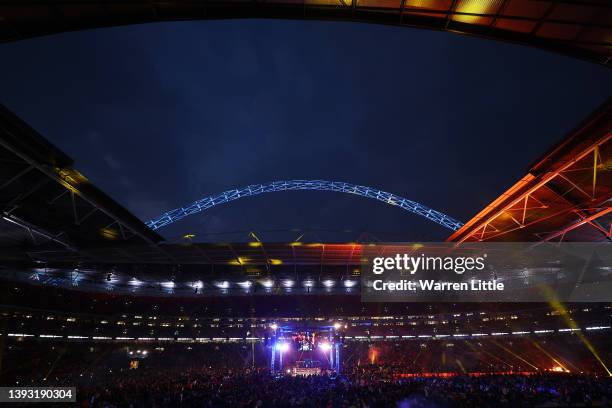 General view inside the stadium during the Commonwealth, British and IBF European Welterweight Title Fight between Ekow Essuman and Darren Tetley at...