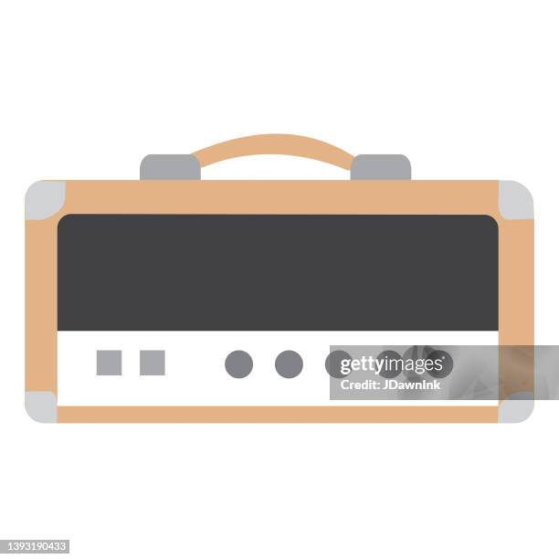 music store amplifier head icon on white background - music speaker stock illustrations