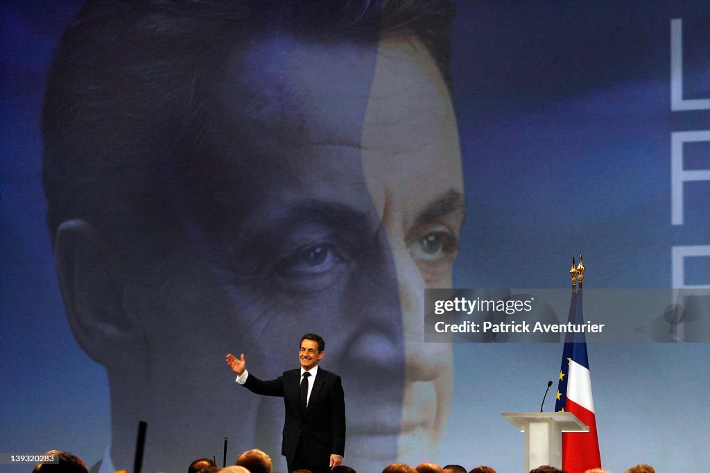 Nicolas Sarkozy UMP Support Meeting in Marseille