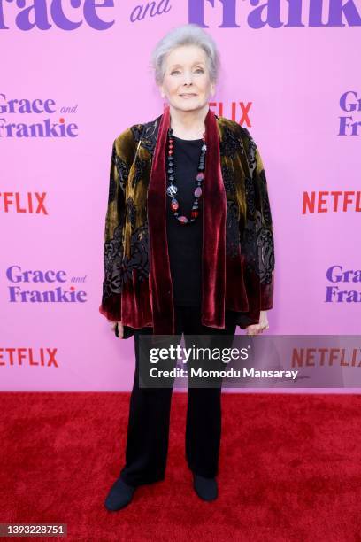 Millicent Martin attends the Los Angeles Special FYC Event For Netflix's "Grace And Frankie" at NeueHouse Los Angeles on April 23, 2022 in Hollywood,...