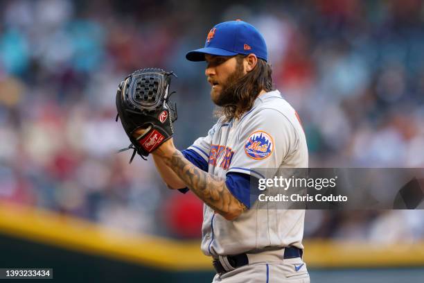 Starting pitcher Trevor Williams of the New York Mets pitches during the third inning against the Arizona Diamondbacks at Chase Field on April 23,...