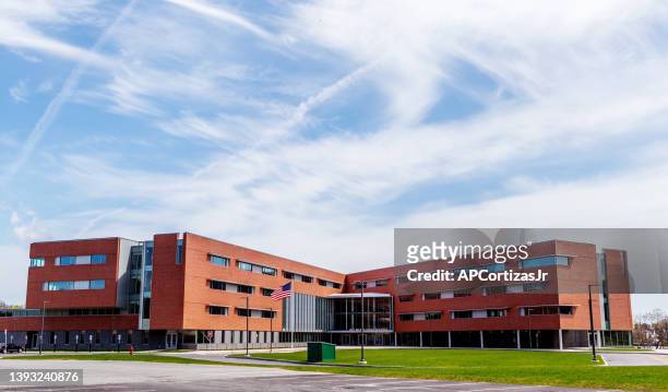belmont high school building - belmont massachusetts - belmont high school stock pictures, royalty-free photos & images