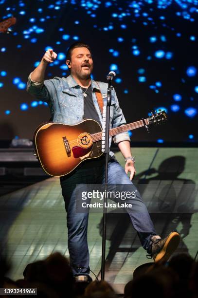 Chris Young performs live on stage at Wind Creek Event Center on April 23, 2022 in Bethlehem, Pennsylvania.