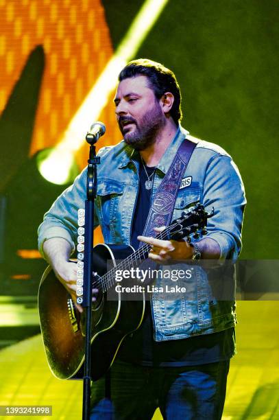 Chris Young performs live on stage at Wind Creek Event Center on April 23, 2022 in Bethlehem, Pennsylvania.