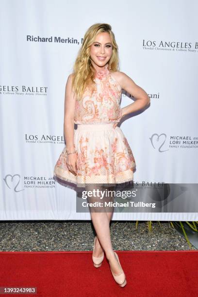 Tara Lipinski attends the 2022 Los Angeles Ballet Gala honoring Bari Milken Bernstein at The Eli and Edythe Broad Stage on April 23, 2022 in Santa...