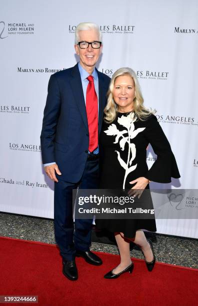 Former california Governor Gray Davis and Sharon Davis attend the 2022 Los Angeles Ballet Gala honoring Bari Milken Bernstein at The Eli and Edythe...