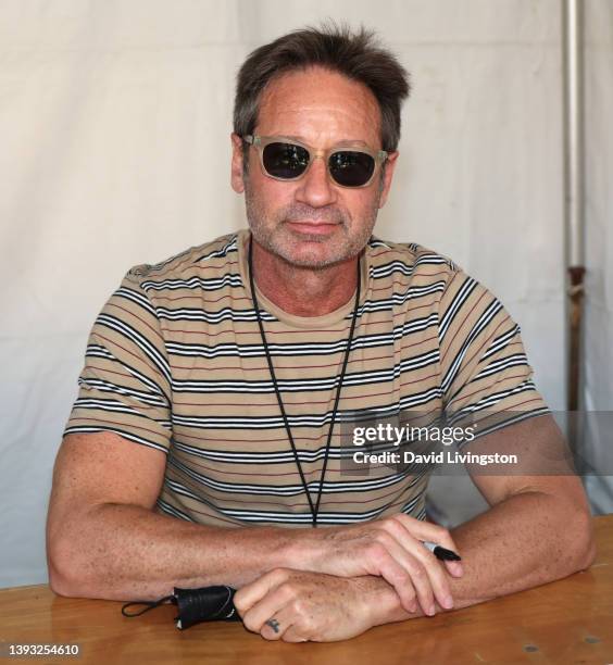 David Duchovny attends the Los Angeles Times Festival of Books at the University of Southern California on April 23, 2022 in Los Angeles, California.