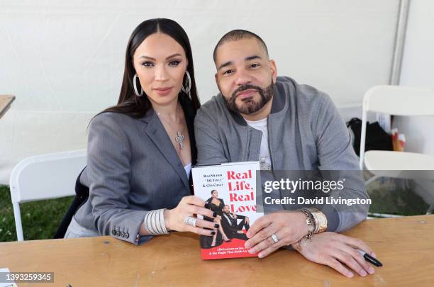 Gia Casey and DJ Envy attend the Los Angeles Times Festival of Books at the University of Southern California on April 23, 2022 in Los Angeles,...