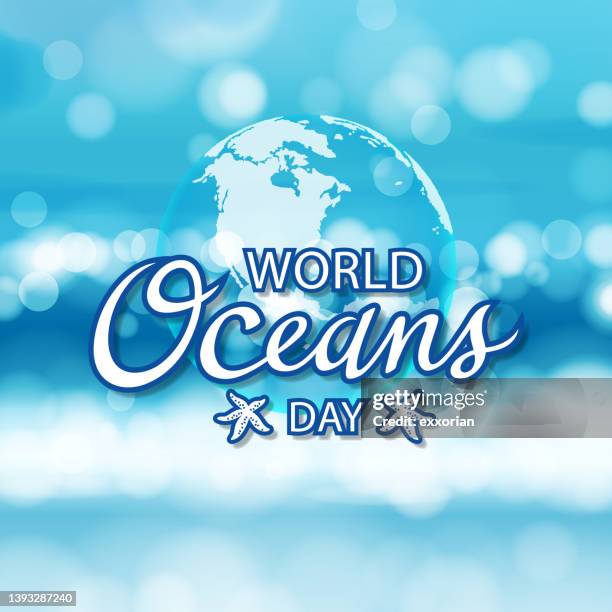 ilustraciones, imágenes clip art, dibujos animados e iconos de stock de día mundial de los océanos - world oceans day