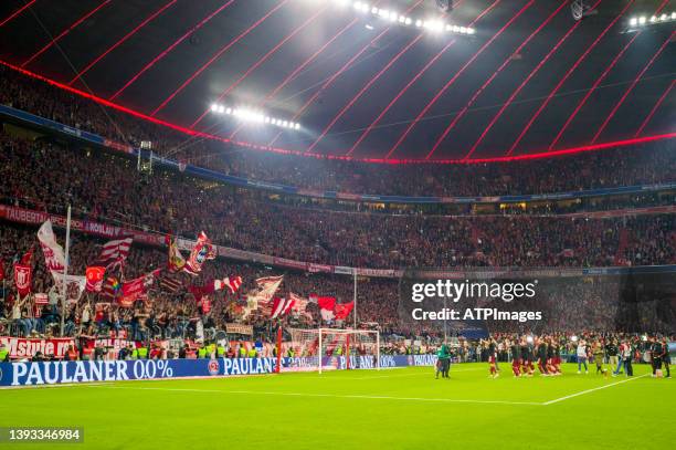 General view of Stadium during the Bundesliga Football match between FC Bayern Munich and Dortmund at Allianz Arena on April 23, 2022 in Munich,...