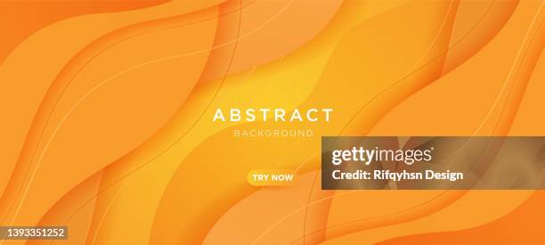 abstract orange gradient fluid wave background with geometric shape. modern futuristic background. can be use for landing page, book covers, brochures, flyers, magazines, any brandings, banners, headers, presentations, and wallpaper backgrounds - water bubbles black stock illustrations