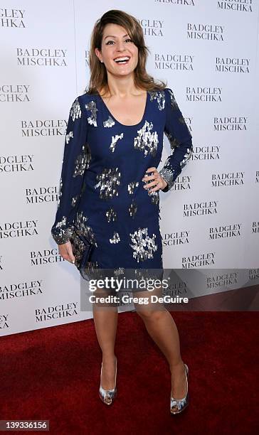 Nia Vardalos arrives at the opening of the new Badgley Mischka flagship store on Rodeo Drive on March 2, 2011 in Beverly Hills, California.