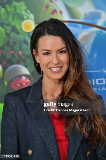 Anna Lena Class attends the premiere of "Die Biene Maja - Das geheime Königreich" at Astor Filmlounge on April 24, 2022 in Munich, Germany.